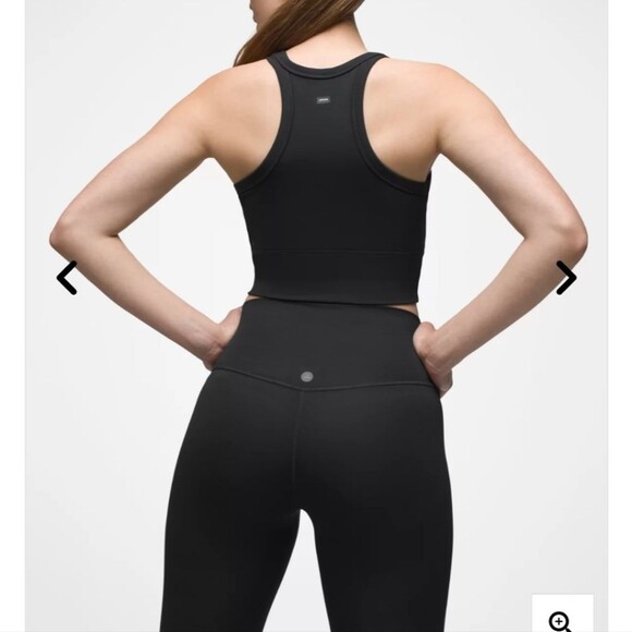 prAna Becksa Bralette, Mink Heather Gray Ribbed Crop Top Cropped Tank S Small - Picture 4 of 11